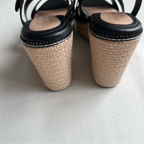 COLE HAAN Womens Black Platform Cloudfeel Wedge Espadrille Shoes 10B​ - Picture 7 of 8
